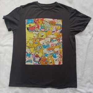 Nickelodeon 90s Character T-Shirt M/Medium SpongeBob Rocket Power Rugrats Rocko